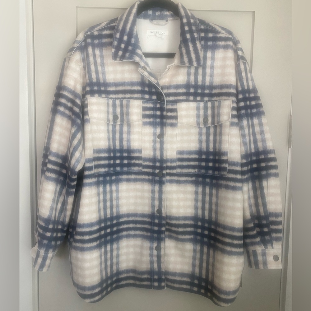 MicroSuede Plaid Button Down Shirt